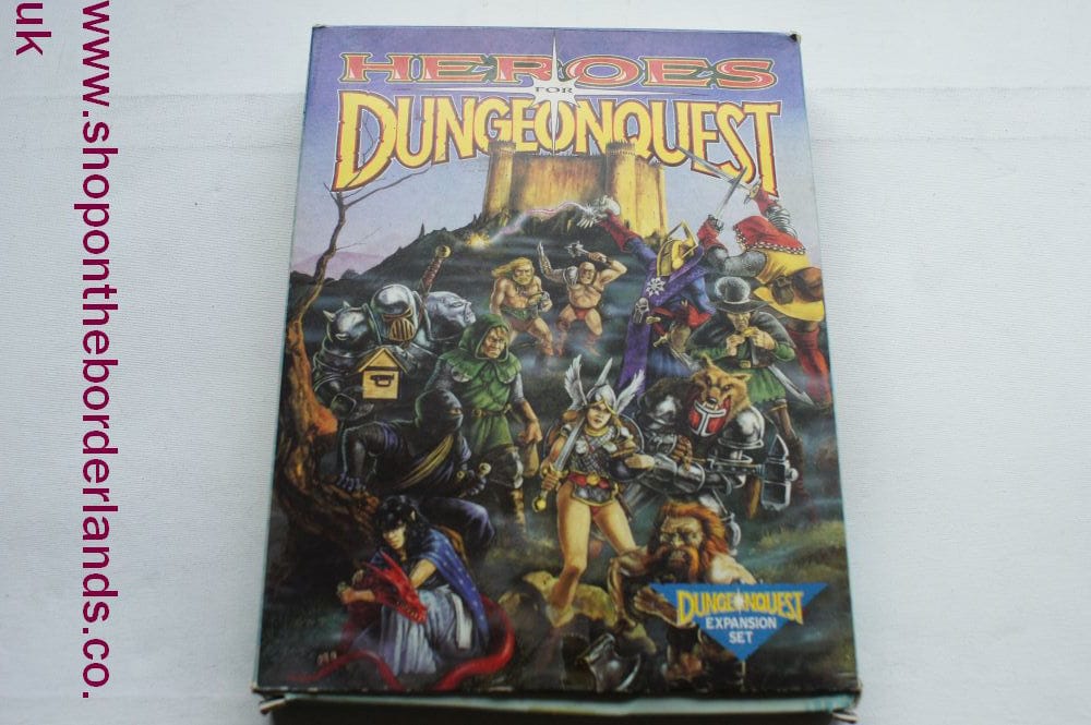 Heroes for Dungeonquest, eleven metal miniatures / boxed expansion