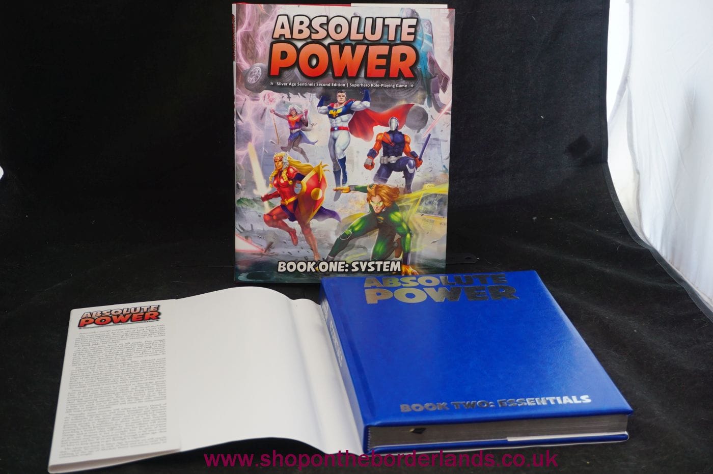 Absolute Power (Silver Age Sentinels Second Edition) PERFECT EDITION  Slipcase Set, hardback roleplaying game in two volumes - The Shop on the  Borderlands