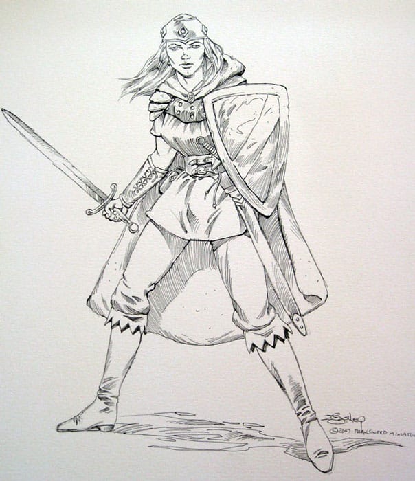 Female Fighter with Long Sword (Dark Sword Easley Masterworks DSM4115 ...